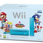 Nintendo Wii blaue Spielekonsole