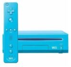 Nintendo Wii blaue Spielekonsole