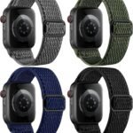 4er-Pack dehnbare Nylon-Armband-Apple-Uhr